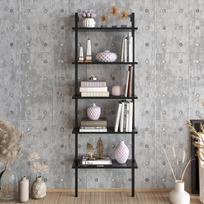 juoda knygu lentyna - Kalune Design Knygų lentynas Piante - Juodas - 4 nuotrauka