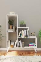 88 cm - Pastatoma lentyna Kalune Design Nisa, balta - 3 nuotrauka