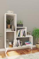 88 cm - Pastatoma lentyna Kalune Design Nisa, balta - 4 nuotrauka