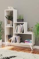 88 cm - Pastatoma lentyna Kalune Design Nisa, balta - 5 nuotrauka