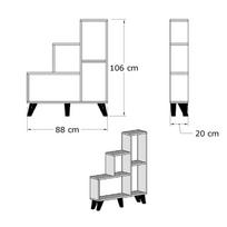 88 cm - Pastatoma lentyna Kalune Design Nisa, balta - 6 nuotrauka