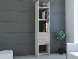 esbi - Pastatoma lentyna Kalune Design Esbi 103, balta/šviesiai ruda - 3 nuotrauka