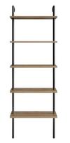 Kalune Design Knygų lentynas Paula - Walnut, Juodas