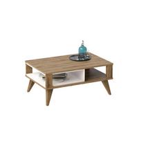 zurnalinis staliukas azuol - Kavos staliukas Kalune Design Ionis, rudas/baltas - 4 nuotrauka