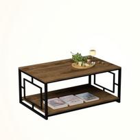 stalas 120 x 60 - Kavos staliukas Kalune Design Kelvin, rudas/juodas - 4 nuotrauka