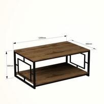 stalas 120 x 60 - Kavos staliukas Kalune Design Kelvin, rudas/juodas - 6 nuotrauka