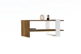 graikiniai riesutai - Kavos staliukas Kalune Design Gaye, rudas/baltas - 2 nuotrauka