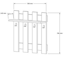 manekenas - Drabužių kabykla Kalune Design Carina, balta - 4 nuotrauka