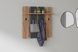 pakabos kabyklos - Drabužių kabykla Kalune Design Mita, ruda/pilka - 3 nuotrauka