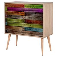 Komoda Kalune Design Dresser 3405, ąžuolo spalvos/įvairiaspalvė