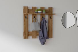 kabliukai drabuziams - Drabužių kabykla Kalune Design Carina, ruda - 3 nuotrauka