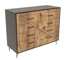 komoda 100 - Komoda Kalune Design Comfort, pilka/ruda - 1 nuotrauka