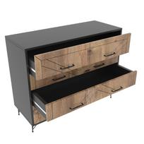 komoda 100 - Komoda Kalune Design Comfort, pilka/ruda - 2 nuotrauka