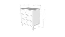 komoda riesutas - Komoda Kalune Design Liza, balta - 5 nuotrauka
