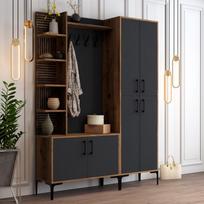 graikiniai riesutai - Kalune Design Salės stovas Viyana DA - Walnut, Anthracite - 4 nuotrauka