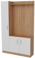Kalune Design Salės stovas Naturel - Teak, Baltas
