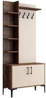 Kalune Design Salės stovas Viyana D - Walnut, Kreminis