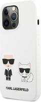 iphone 13 baltas - Karl Lagerfeld "KLHCP13LSSKCW Karl Lagerfeld and Choupette Liquid iPhone 13 Pro" - 4 nuotrauka