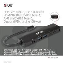 usb c 3.2 hub - CLUB 3D CSV-1596 - 8 nuotrauka