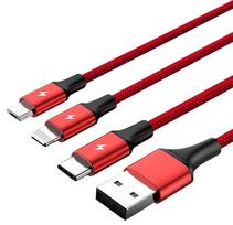 charging cable in 3 in 1 usb c - UNITEK C4049RD - 2 nuotrauka