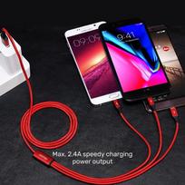 charging cable in 3 in 1 usb c - UNITEK C4049RD - 5 nuotrauka