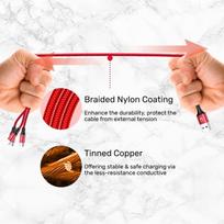 charging cable in 3 in 1 usb c - UNITEK C4049RD - 8 nuotrauka