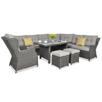 Pinti lauko baldai TRAVENTO DINING DARK GREY