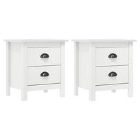Naktinis staliukas VLX Hill Range 288908 2 pcs, baltas, 46x35x49.5 cm
