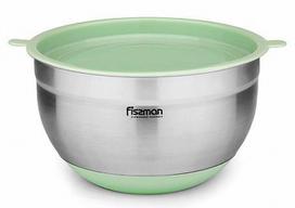 dubens dugnui - Fissman Mixing Bowl With Silicone bottom And PE Lid 24x13.5cm 4.5l - 1 nuotrauka