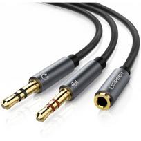 audi - Ugreen 20899 2 x 3.5 mm (headsets and microphone) -> 3.5mm Black - 1 nuotrauka