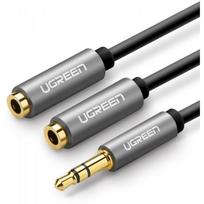 withu - Ugreen Audio splitter with jack 3,5 mm cable, 20cm Silver - 1 nuotrauka