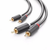 2rca kabelis - Ugreen 10518 2RCA (Cinch) to 2RCA (Cinch) 2m Black - 1 nuotrauka