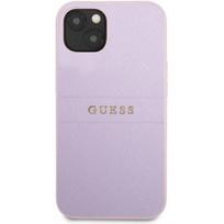 dekliukas iphone 13 mini - Guess "PU Leather Saffiano Case iPhone 13 mini" Purple - 1 nuotrauka