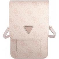 rankine telefonui - Guess "PU 4G Triangle Logo Phone Bag" Pink - 1 nuotrauka