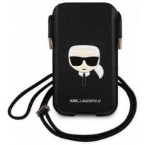 Karl Lagerfeld "Karl Lagerfeld Head Saffiano PU Pouch S/ M" Black