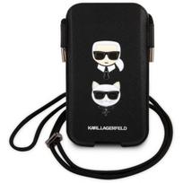 telefono deklas karl lagerfeld - Karl Lagerfeld "Karl Lagerfeld Choupette Head Saffiano PU Pouch S / M" Black - 1 nuotrauka