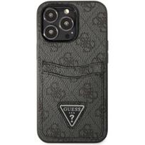 Guess "4G Saffiano Double Card Case iPhone 13 Pro" Black