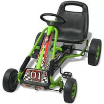 Paspiriamas automobilis VLX Pedal Go Kart with Adjustable Seat, žalias