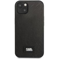 dekliukas iphone 13 mini - Karl Lagerfeld "Karl Lagerfeld Saffiano Plaque Case iPhone 13 mini" Black - 1 nuotrauka