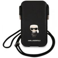 rankine telefonui - Karl Lagerfeld "Karl Lagerfeld Saffiano Metal Logo PU Pouch S/ M" Black - 1 nuotrauka