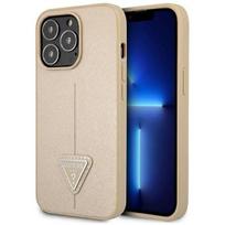 Guess "GUHCP13LPSATLE PU Saffiano Triangle Case iPhone 13 Pro" Beige