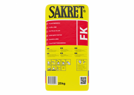 Plytelių klijai Sakret FK, grindų ir sienų, išorės ir vidaus apdailai, C1, 25kg