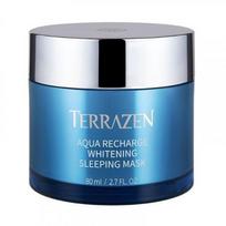 Terrazen Aqua Recharge Whitening Sleeping Mask Skaistinanti, naktinė veido kaukė, 80ml