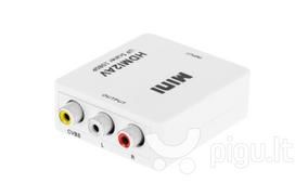 audi - Roger Adapter to Transfer HDMI to RCA Signal (+Audio) White - 1 nuotrauka
