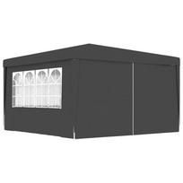 Proginė palapinė su šoninėmis sienomis, antracito, 4x4m, 90g/m²