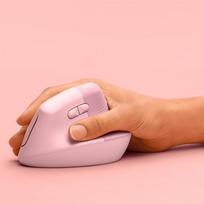 logitech vertical - Kompiuterio pelė Logitech Lift Right, rožinė - 3 nuotrauka