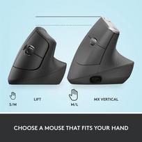 logitech vertical - Kompiuterio pelė Logitech Lift Right, rožinė - 5 nuotrauka