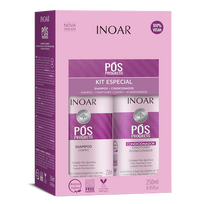 INOAR Pos Progress Duo Kit - rinkinys po tiesinimo keratinu procedūrų 2x250 ml