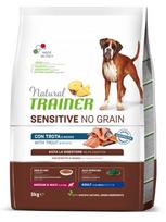 Natural Trainer Sensitive No Grain, bulvės/upėtakis, 3 kg