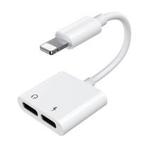 laidines ausines iphone - Joyroom Lightning – 2x Lightning ausinių adapteris, garsas ir įkrovimas baltas (S-Y104) - 1 nuotrauka